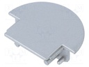 Cap for LED profiles; silver; ABS; Application: GROOVE14