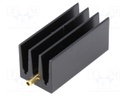 Heatsink: extruded; grilled; TO220; black; L: 35mm; W: 16mm; H: 16mm