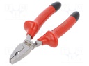 Pliers; insulated,universal; alloy steel; 160mm; 1kVAC