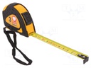 Measuring tape; L: 3m; Width: 16mm; Enclos.mat: ABS,rubber