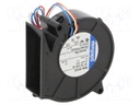 Fan: DC; blower; 75x75x27mm; 28m3/h; 51dBA; ball bearing; 4400rpm