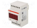 Meter; for DIN rail mounting; digital; VDC: 0÷500V; VAC: 0÷500V