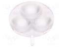 LED lens; round; Mat: PMMA plexiglass; transparent; 28°; H: 15mm