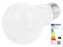 LED lamp; neutral white; E27; 230VAC; 470lm; 5W; 200°; 4000K