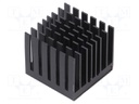 Heatsink: extruded; grilled; black; L: 29mm; W: 29mm; H: 24.5mm