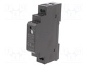 Power supply: switched-mode; 12W; 85÷264VAC; 4.5÷5.5VDC; 80%; DIN