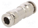 Push-in fitting; straight,inline splice; -0.99÷20bar; 6mm