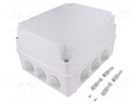 Enclosure: junction box; X: 244mm; Y: 305mm; Z: 168mm; IP55; grey