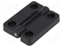 Hinge; Width: 49.5mm; technopolymer (PA); black; H: 65mm