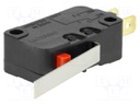 Microswitch SNAP ACTION; with lever; SPDT; 16A/250VAC; 10A/30VDC