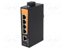 Industrial module: switch Ethernet; unmanaged; 9.6÷60VDC; RJ45