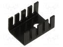 Heatsink: extruded; U; black; L: 19.5mm; W: 13.5mm; H: 9.5mm; 24K/W