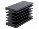 Heatsink: extruded; grilled; black; L: 75mm; W: 46mm; H: 33mm; 3.1K/W