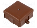 Enclosure: junction box; X: 86mm; Y: 86mm; Z: 39mm; wall mount; IP55