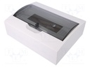 Enclosure: for modular components; IP40; white; No.of mod: 12