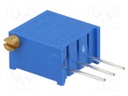 TRIMMER POTENTIOMETER, 500 OHM 25TURN THROUGH HOLE