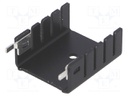 Heatsink: moulded; U; TO220; black; W: 25.4mm; H: 12.7mm; 13K/W