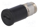 Adapter; cylindrical fuses; 6,3x32mm; 16A; -40÷85°C; Colour: black