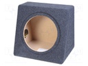 Car loudspeaker enclosure; MDF; black melange; textil; 15l; 250mm