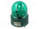 Signaller: lighting; rotating light; green; Series: S125; 24VDC