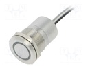 Switch: capacitive; Pos: 2; SPST-NO; 0.01A/12VDC; IP68; OFF-ON; 20mΩ