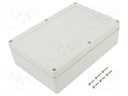 Enclosure: multipurpose; X: 140mm; Y: 210mm; Z: 60mm; ZP; light grey