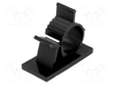 Self-adhesive cable holder; 12.6÷15.4mm; polyamide; black