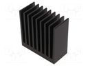 Heatsink: extruded; grilled; black; L: 37.5mm; W: 80mm; H: 80mm