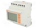 Modular power meter; LCD; VAC: 50÷720V; VAC accuracy: ±0,5%