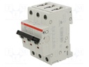 Circuit breaker; 400VAC; Inom: 6A; Poles: 3; DIN; Charact: B; 10kA