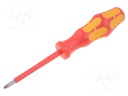 Screwdriver; insulated; Phillips; PH1; Blade length: 80mm; 1kVAC