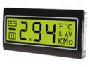Panel; LCD 3,5 digit 10mm,with a backlit; 48x24mm; Range: 200mV