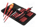 Screwdrivers; Pcs: 16; insulated; Package: case; 1kVAC