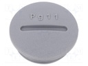 Stopper; PG11; Mat: polyamide; dark grey; Pcs: 10