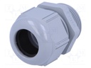 Cable gland; M25; IP68; Mat: polyamide; grey; UL94V-2