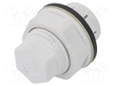 Stopper; IP68; Mat: polyamide; light grey; push-in; 16.3mm