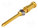 Contact; male; 1mm2; 18AWG; Han D HMC,Han DD HMC; gold-plated