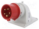 Connector: AC supply 3-phase; socket; male; 16A; 400VAC; IP44