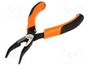 Pliers; curved,half-rounded nose,universal,elongated; ERGO®