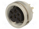 Connector: M16; female; IP40; socket; soldering; 250V; PIN: 6; 5A