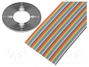 Wire: ribbon; 1.27mm; stranded; Cu; 50x28AWG; unshielded; PVC; 300V