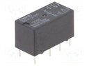 Relay: electromagnetic; DPDT; Ucoil: 12VDC; 0.5A/125VAC; 2A/30VDC