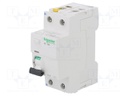 RCD breaker; Inom: 25A; Ires: 10mA; Poles: 2; 400V; Mounting: DIN