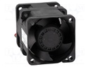 Fan: DC; axial; 12VDC; 40x40x56mm; 53.86m3/h; 67.9dBA; ball bearing