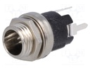 Socket; DC supply; male; 5,5/2,1mm; 5.5mm; 2.1mm; THT; 5A