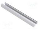 Profiles for LED modules; oval; natural; L: 2m; aluminium