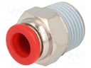 Composite connector; straight; BSP 3/8"