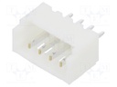 Socket; wire-board; male; 1.25mm; PIN: 4; THT; 125V; 1A; tinned