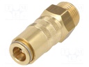 Quick connection coupling; max.15bar; Thread: G 3/8" external