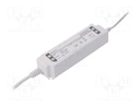 Power supply: switched-mode; LED; 36W; 12VDC; 3A; 220÷240VAC; IP67